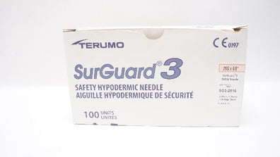 Terumo SG3-2516 SurGuard 3 Safety Ndle 25G x 5/8In - Box of 100